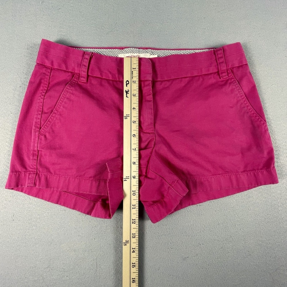 J.Crew Shorts Womens 6 Pink Broken-In Chino Mid Rise Cotton Casual 3" Inseam - Picture 4 of 5